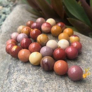 mookaite 12mm round gemstone beads