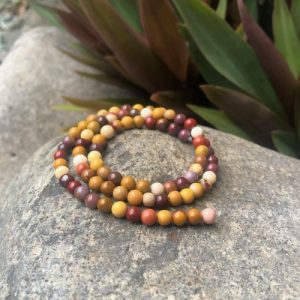mookaite 4mm round gemstone beads natural crystals