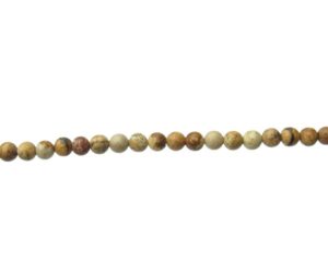 picture jasper 4mm round gemstone beads