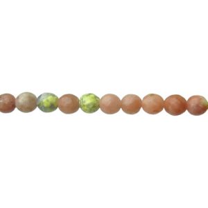 pink lepidolite faceted round gemstone beads 6mm