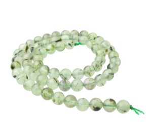 prehnite gemstone round beads 6mm natural crystals