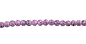 purple marble glass beads round 8mm