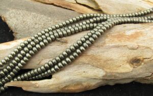pyrite rondelle beads 6mm