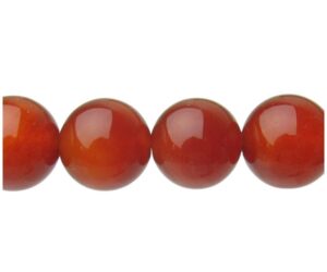 red carnelian 10mm round gemstone beads natural crystals