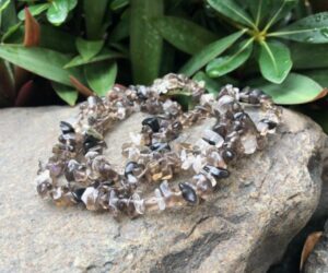 smoky quartz gemstone chip beads