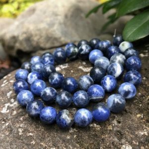 sodalite gemstone round beads 8mm natural crystals