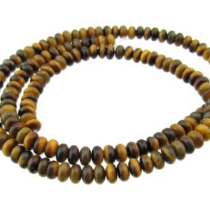 tiger eye small rondelle beads 4mm
