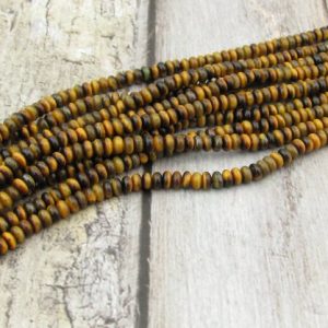 tiger eye small rondelle beads 4mm