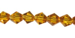 yellow topaz crystal bicone 6mm