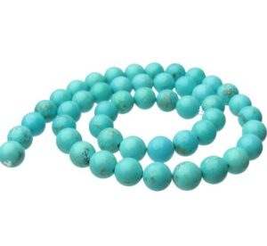 blue turquoise magnesite gemstone round beads 8mm