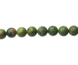 unakite 8mm round gemstone beads