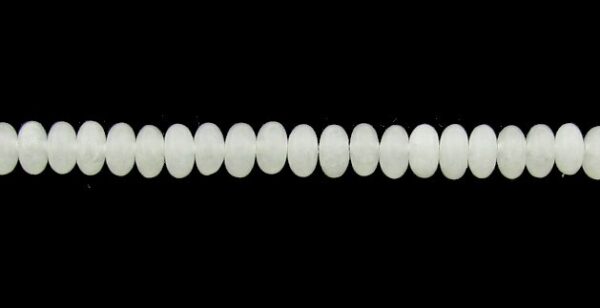 white chalcedony rondelle beads 4mm
