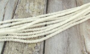 white chalcedony rondelle beads 4mm