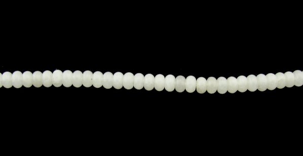 white chalcedony rondelle 6mm
