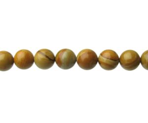 wood jasper 10mm round gemstone beads natural