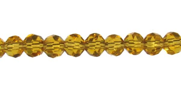 yellow topaz crystal round beads 4mm