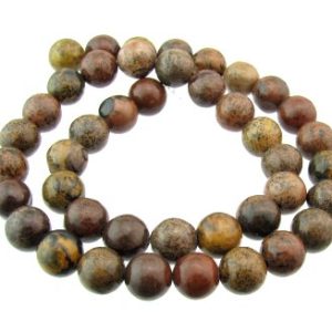 red vine picture jasper 10mm gemstone beads