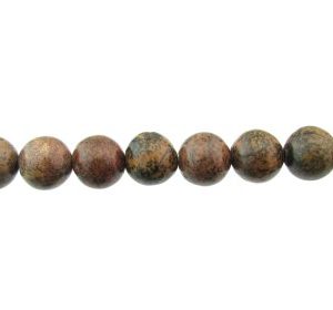 red vine picture jasper 10mm gemstone beads