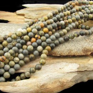 red picture jasper beads 6mm