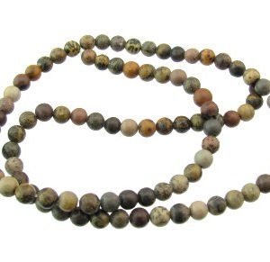 red picture jasper gemstone beads 4mm