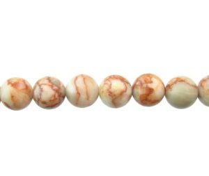 red vein jasper 8mm round beads