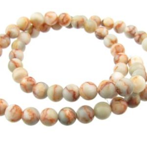 red vein jasper round beads 6mm
