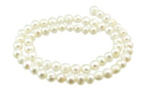 white 6mm round freshwater pearls