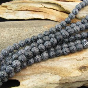 black dragon vein agate beads 10mm