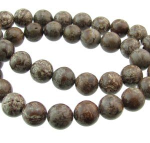brown snowflake jasper gemstone beads 10mm