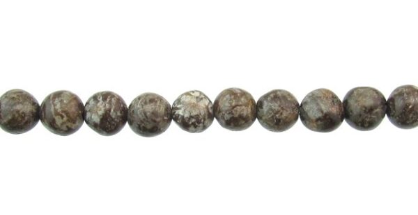 brown snowflake jasper gemstone beads