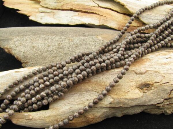 brown snowflake jasper gemstone beads