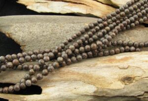 brown snowflake jasper beads 6mm