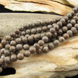 brown snowflake jasper gemstone beads 8mm