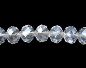 clear ab crystal rondelle 10mm