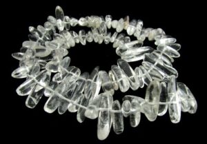 clear quartz top drilled nugget gemstone beads