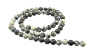 zebra jasper gemstone beads 6mm