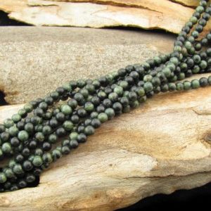 Kambaba Jasper gemstone beads 4mm