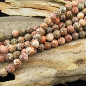 leopardskin jasper beads australia round