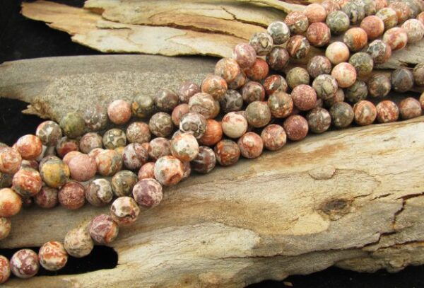 leopardskin jasper beads australia round