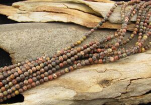 leopardskin jasper gemstone beads 4mm round