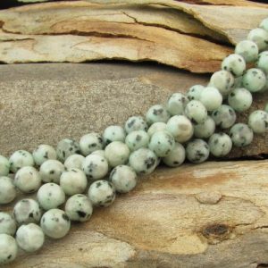 lotus jasper aka kiwi jasper round beads