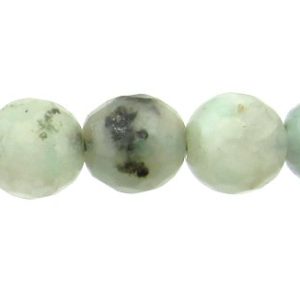 lotus jasper faceted round gemstone beads