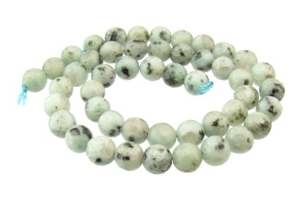 Lotus Jasper (AKA Kiwi Jasper) Faceted Gemstone Round Beads - 8mm ...