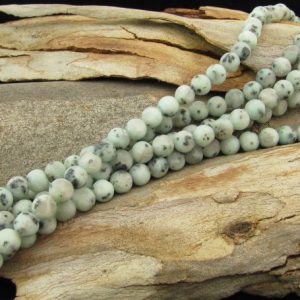 matte lotus jasper gemstone beads