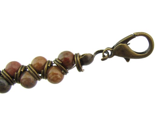 autumn jasper beads bracelet tutorial