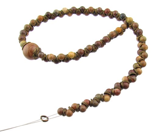 autumn jasper gemstone beads bracelet