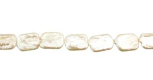 white rectangle cultured freshwater pearls