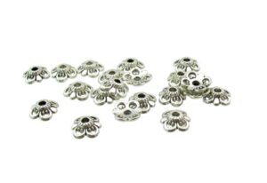 silver bead caps 9mm