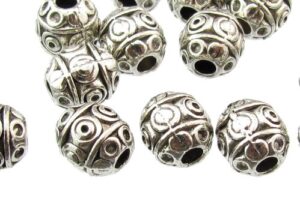 silver beads 7mm