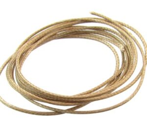 waxed braided polyester cord 1mm brown